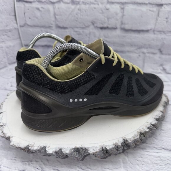 ECCO Biom Fjuel Racer Womens Size 9.5 Shoes Black Lime Cross Trainer Sneakers - Picture 5 of 11